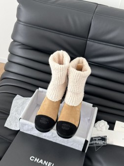 Chanel 24K新款袜子靴!这个袜靴真的一眼好看穿上一整个大长腿款式不会过时的那种!鞋面飞织面料 1061