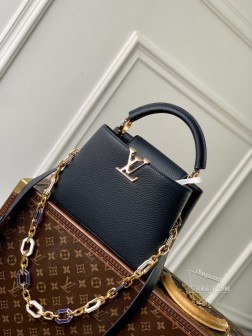 LV M24683 Capucines 小号手袋 深蓝 Taurillon 牛皮革