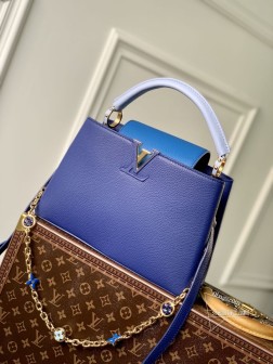 LV M20844 Capucines 中号手袋 金属 Monogram 花卉高仿