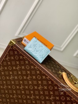 LV M12536 Lisa钱包 蓝色 Monogram Empreinte皮革 适合派对