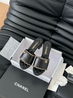 Chanel 25C春夏新款全系列链条拖鞋全系列首发 专柜有的我都有!高版本高品质鞋面牛皮 内里羊皮 581