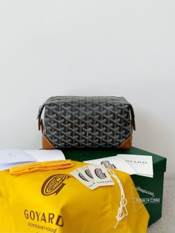 GOYARD 黑棕色洗漱包 化妆包 防水轻便 出差神器