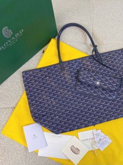 GOYARD 狗牙 Tote购物袋 大号 深蓝色 经典款 A货