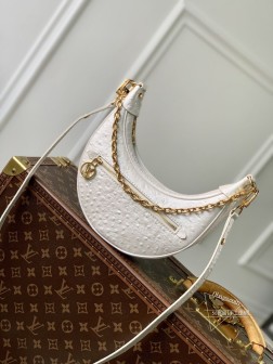 LV N85900 Loop 手袋 | 2024秋冬款 | 牛皮革鸵鸟纹 | 顶级A货