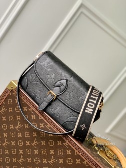 LV M46386 黑本款 Diane 手袋 Monogram Empreinte 压纹皮革