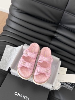 发泡大底版本 Chanel 24新款羊毛魔术贴凉鞋系列秋冬羊毛系列版本高版本 内里全羊毛 Size3 1094
