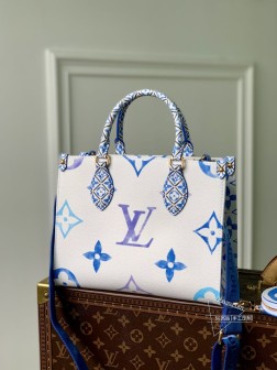LV M22976 OnTheGo 小号手袋 灰色帆布 Giant Monogram 图案