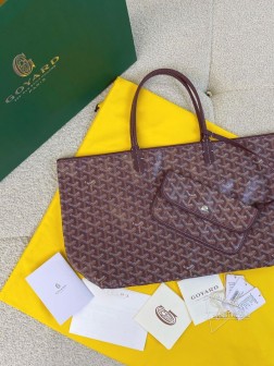 GOYARD狗牙中号tote购物袋 酒红色 经典款