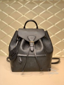 LV M45205 Montsouris双肩包 黑色 Monogram Empreinte 压克力复刻