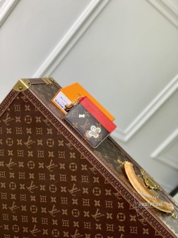 LV M12215 Charms 卡夹 红色老花(丝印 圣诞) Candy Factory系列