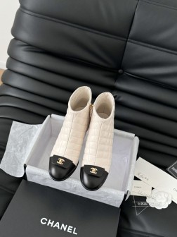 Chanel 24B新款书包扣芭蕾舞短靴经典的菱格纹 百看不腻 鞋面内里羊皮 真皮大底跟高6.5cm 1507