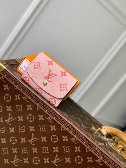 LV M60688 粉色短款钱夹 Monogram Empreinte皮革制作