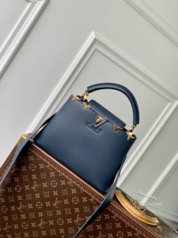 LV M24567 Capucines BB手袋 蓝色 小牛皮 高仿
