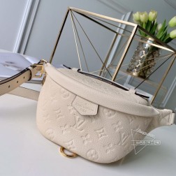 LV M43644 白色全皮 BUMBAG 胸包 Monogram面料 顶级复刻