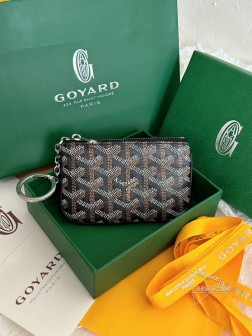 GOYARD 新款钥匙扣零钱包 24年 黑色 内袋带钥匙圈