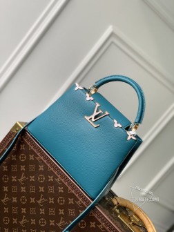 LV M23766 Capucines 小号手袋 蓝色花冠 全皮 那英款