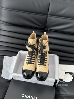 顶级版本 Chanel 23A秋冬手工坊新款短靴!鞋面妮布,内里羊皮,成本高!我们用的是三层真皮 1488