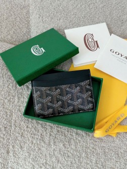 GOYARD狗牙卡包 黑色 真牛皮 男孩女孩时尚