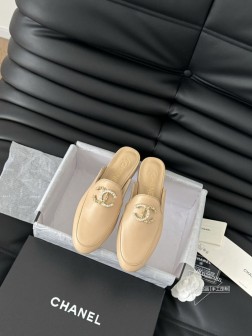 Chanel 25C新款双C乐福鞋高级手工系列鞋面牛皮天鹅绒 内里羊皮 真皮大底Size35-39 923