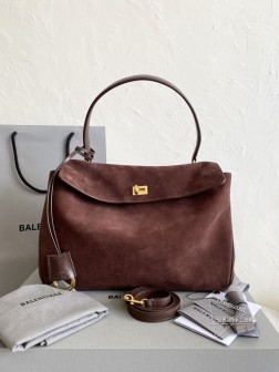 Balenciaga Rodeo 中号 麂皮棕 顶级A货 秋冬新品