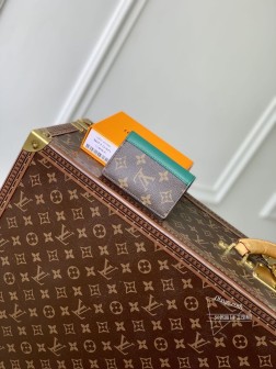 LV M81536 老花绿Pocket Organizer, Monogram Macassar帆布