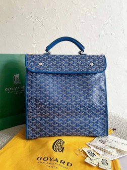 GOYARD saint-leger 双肩包 天蓝色 方正设计 购物必备