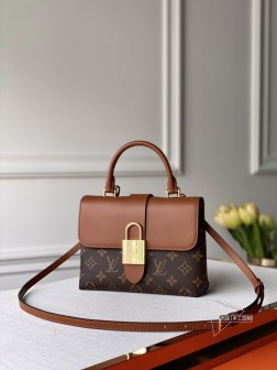LV LOCKY BB 手袋 M44141 焦糖 Monogram帆布 牛皮材质