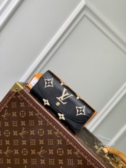 LV M60699 黑色长款三折钱包 Monogram 头层牛皮