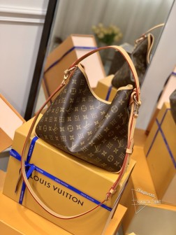 LV M50155 老花玫红 小号 Delightful 购物袋 – 中古版