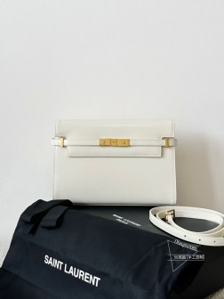 YSL 曼哈顿中号平纹白金包 高仿