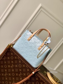 LV M24144 Reade小号手袋 Monogram Vernis皮革 天蓝色