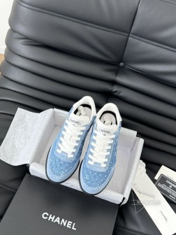 Chanel 24A小香最新菱格棒球鞋运动鞋!鞋面原版小羊皮菱格车线工艺,贵气十足的棒球鞋,脚感非常 1304