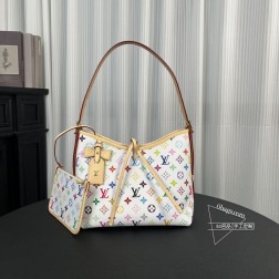 Louis Vuitton 13661 村上隆联名 白彩 Carryall 顶级A货