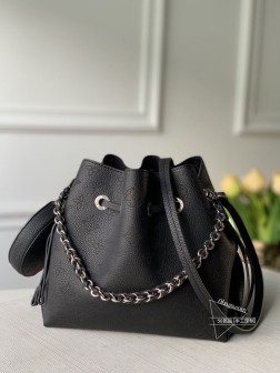 LV BELLA 手袋 M57070 黑色 Monogram 小牛皮水桶包 顶级A货