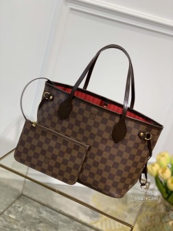 LV N41359 NEVERFULL 小号购物袋 红里 手提包 高仿