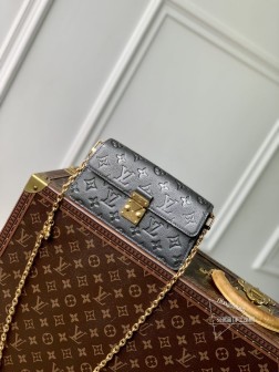 LV M12716 Wallet On Chain Metis 手袋 粒面 Monogram Empreinte皮革