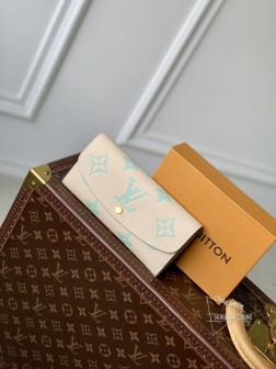 LV M82341 Emilie 钱夹 Monogram Empreinte 粒面皮革 抹茶绿