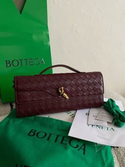 BV andiamo slouch手拿包 酒红色 顶级A货