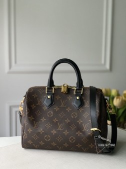 LV M48285 Damier Ebène 帆布 Speedy 25 手袋