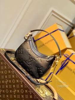 LV M46002 黑色 Bagatelle 手袋 Monogram Empreinte 皮革 高仿