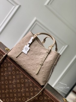 LV M11463 Babylone Tote 手袋 灰色 牛皮革 小号