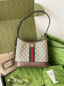Gucci GG Ophidia水桶包小号 Hobo款 红绿经典高仿