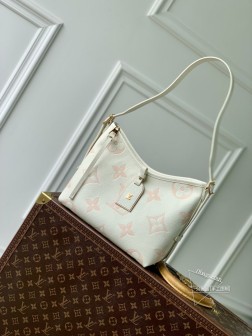 LV M46288 CarryAll 小号手袋 Monogram Empreinte 皮革 粉色