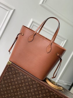 LV M12467 Neverfull MM手挽袋 棕色经典设计 适合多场合