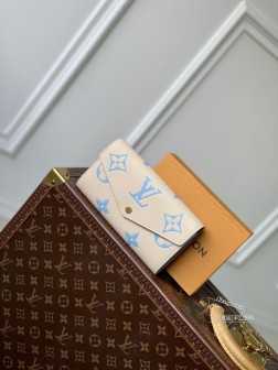 LV M81049 雾霾蓝 Monogram Empreinte 拉链钱夹 小牛皮