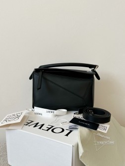 puzzle经典款平纹黑小号24cm 白标 手提包