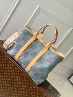 LV N40702 Weekend Tote 手袋 - Damier Denim 材质