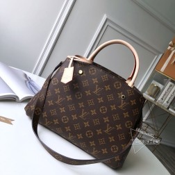 LV MONTAIGNE M41056 手袋 Monogram 帆布 中号