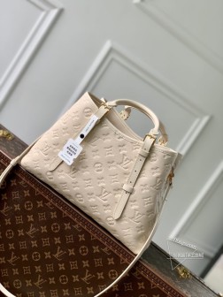 LV M11463 Babylone Tote 手袋 小号 白色 牛皮革
