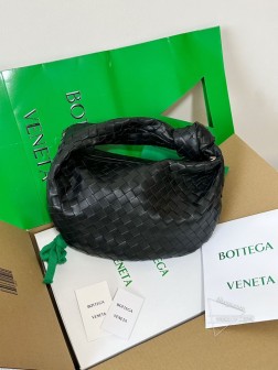 BV Jodie 打结包 teen 黑金小号 真皮 大尺寸背包